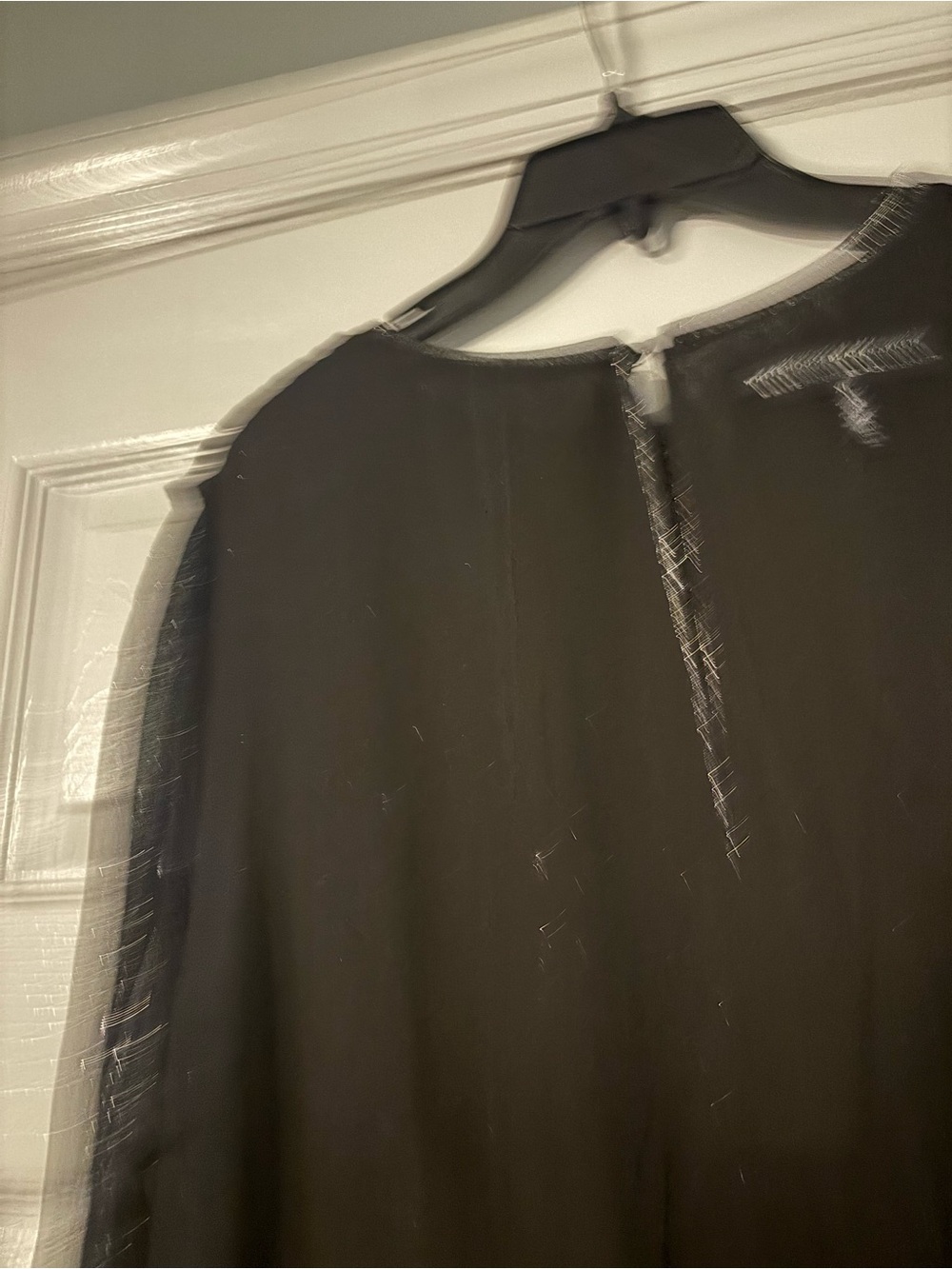 White House Black Market Black Long-Sleeve Midi Dress